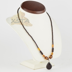 Baltic amber necklace with cherry pendant